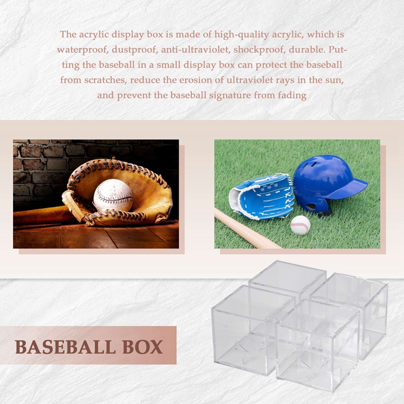 4Pcs Baseball Display Case,UV  - Display Case Acrylic review and price