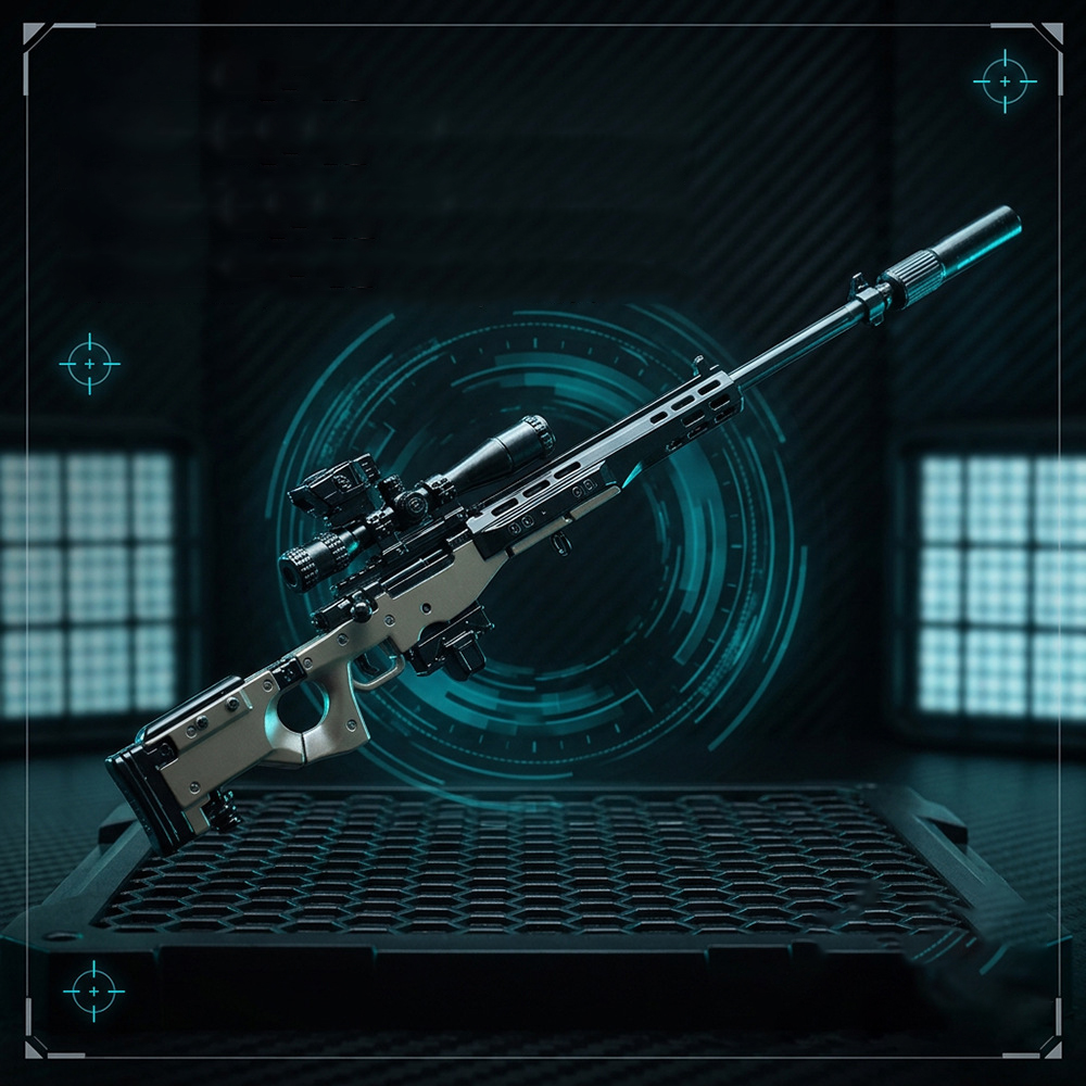 24cm Zinc Alloy AWM Sniper Rif - Action Figure Stand review and price